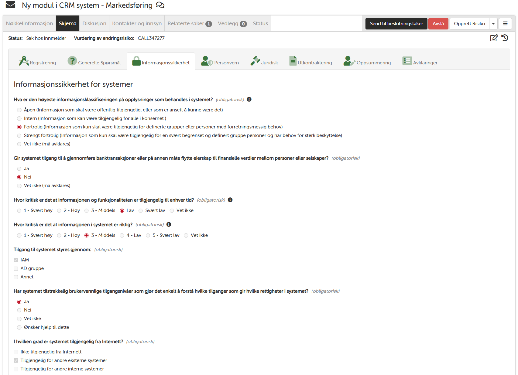 Vurdering av informasjonssikkerhet i PoPS